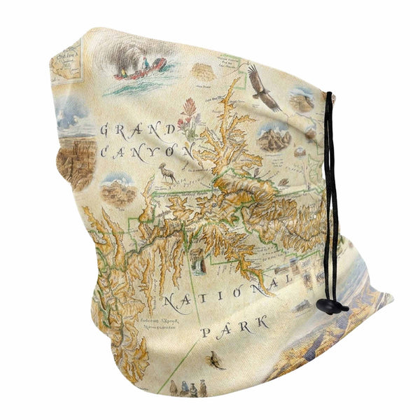 Grand Canyon National Park Map Neck Gaiters