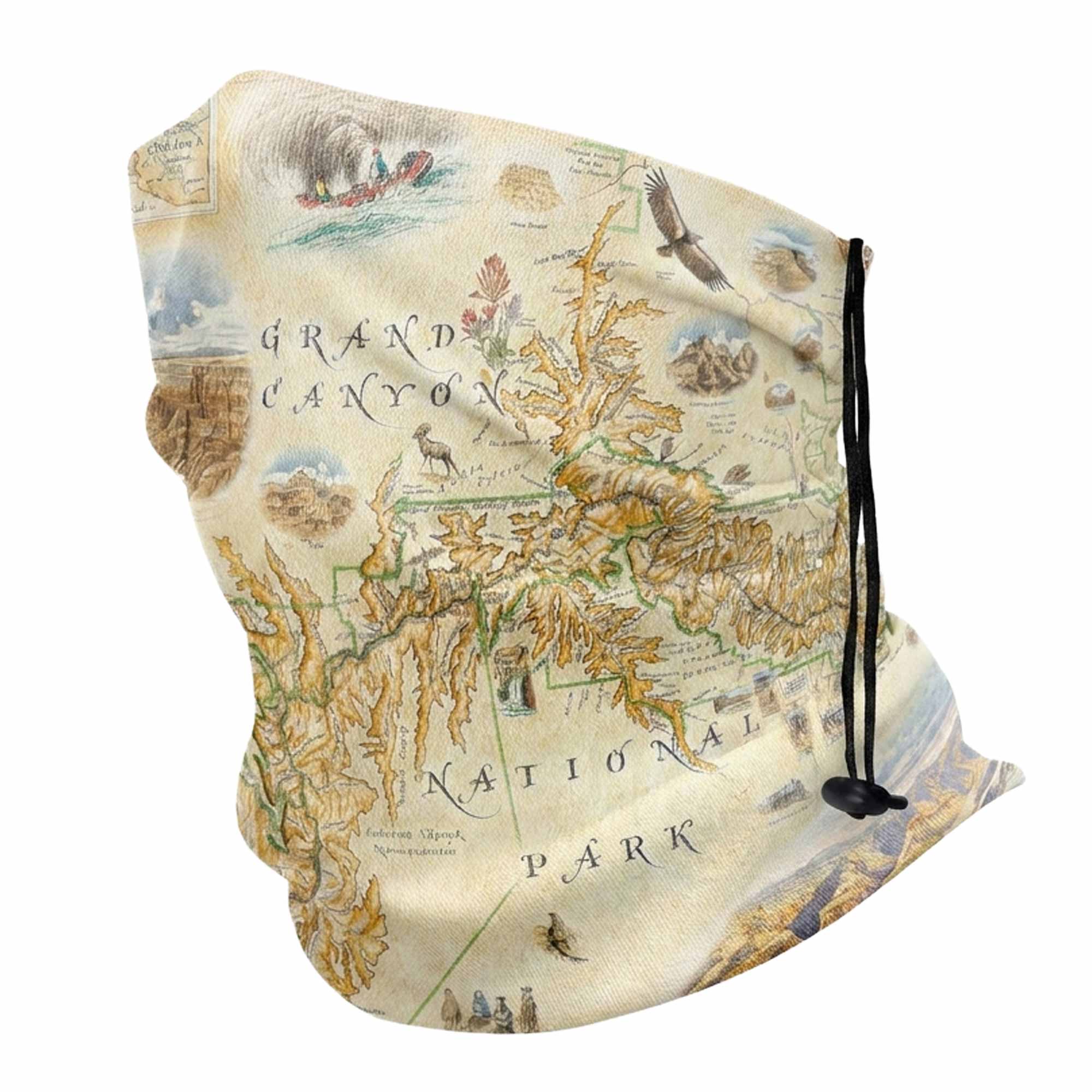 Grand Canyon National Park Map Neck Gaiters