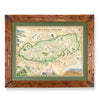 Great Smoky Map framed on a white background. 