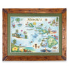 Hawai'i framed map on white back