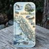 Small Serving Tray with a map of Alaska's Inside Passage design on a wooden surface.