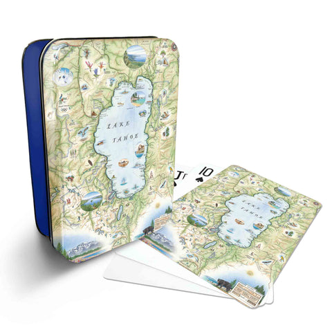 Lake Tahoe Map Playing Cards