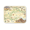 Medium Serving Tray Map of Badlands National Park with illustrations on a beige background