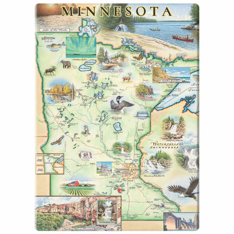 Minnesota State Map Magnet