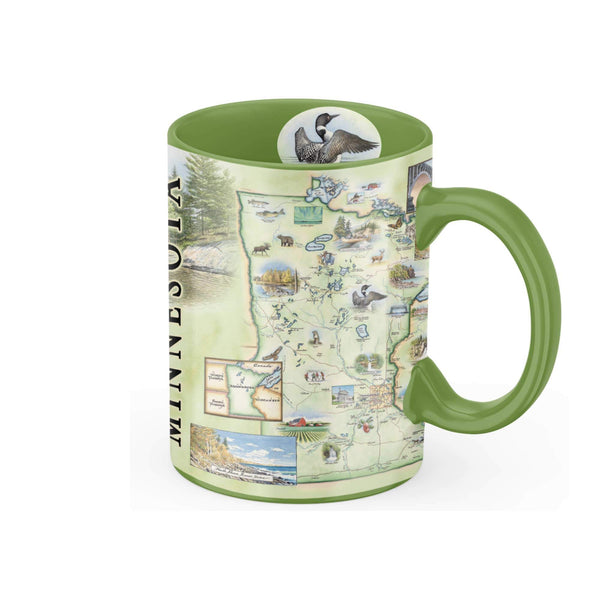 Minnesota State Map Ceramic Mug