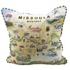 Missoula Map Luxury Performance Custom Throw Pillows,Xplorer Maps