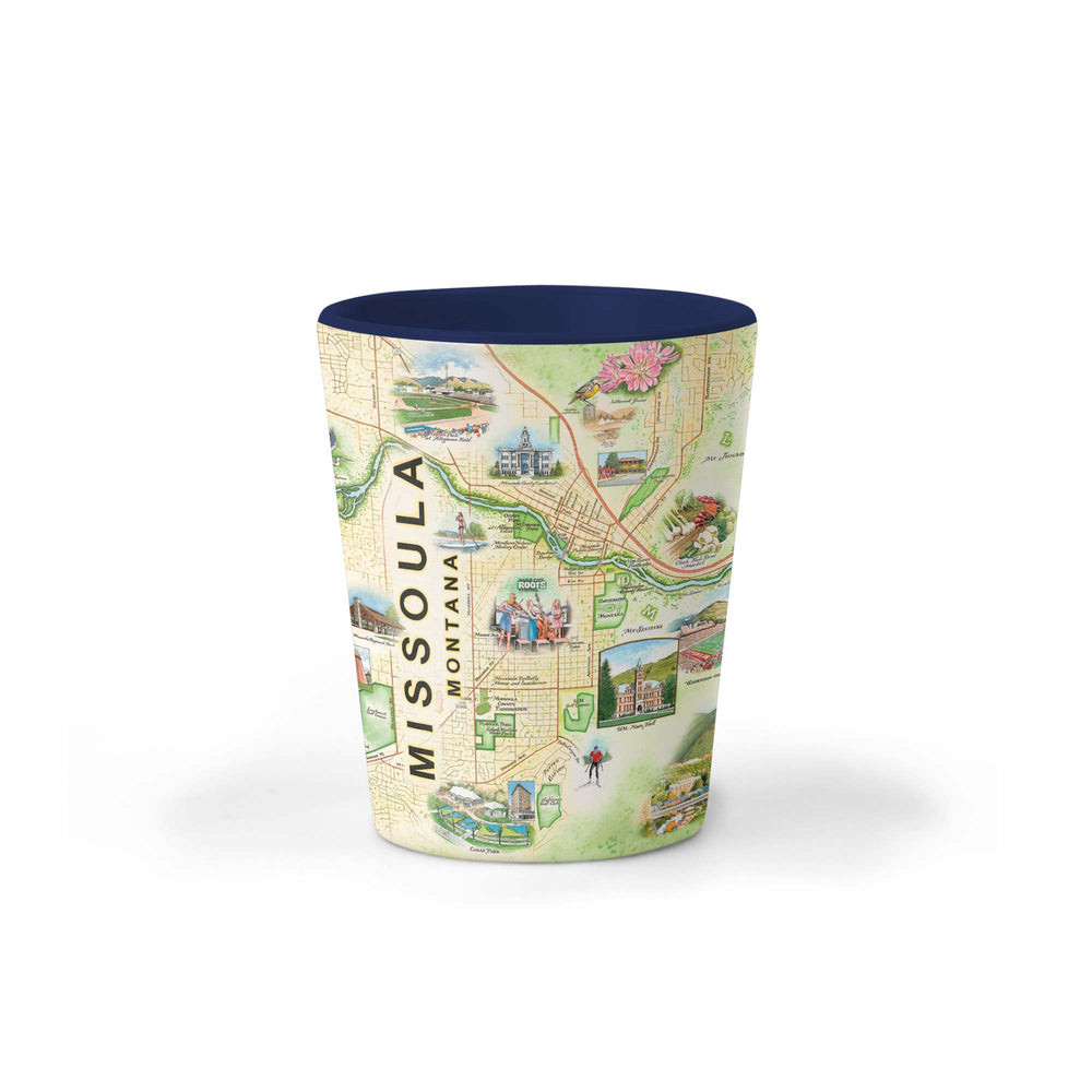 Missoula Map Ceramic Shot Glass