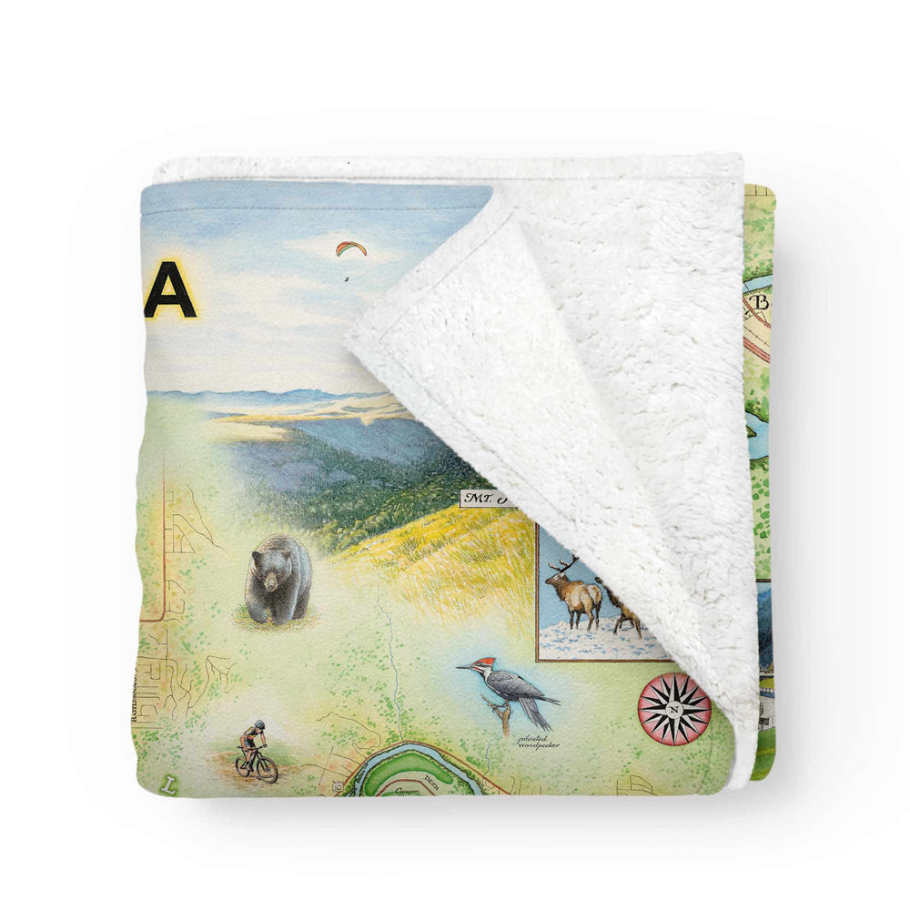 Missoula Map Fleece Blanket