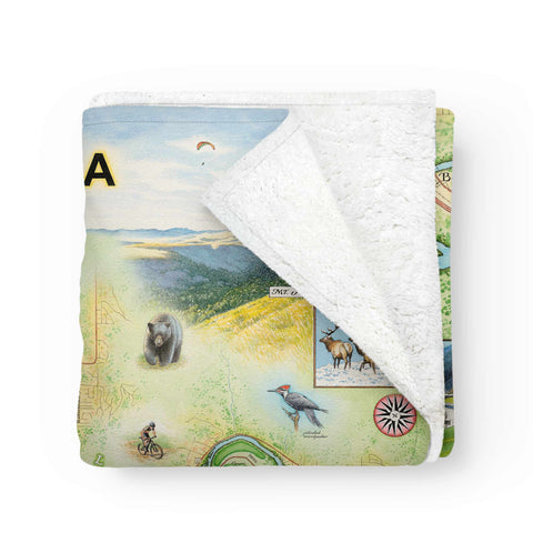 Missoula Map Fleece Blanket