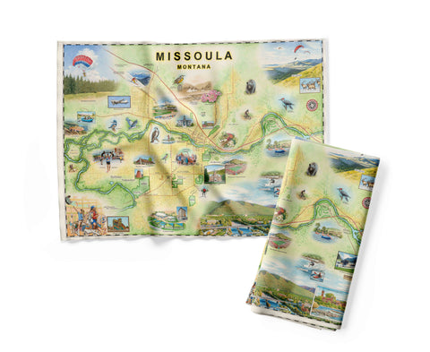 Missoula Map Kitchen Towel