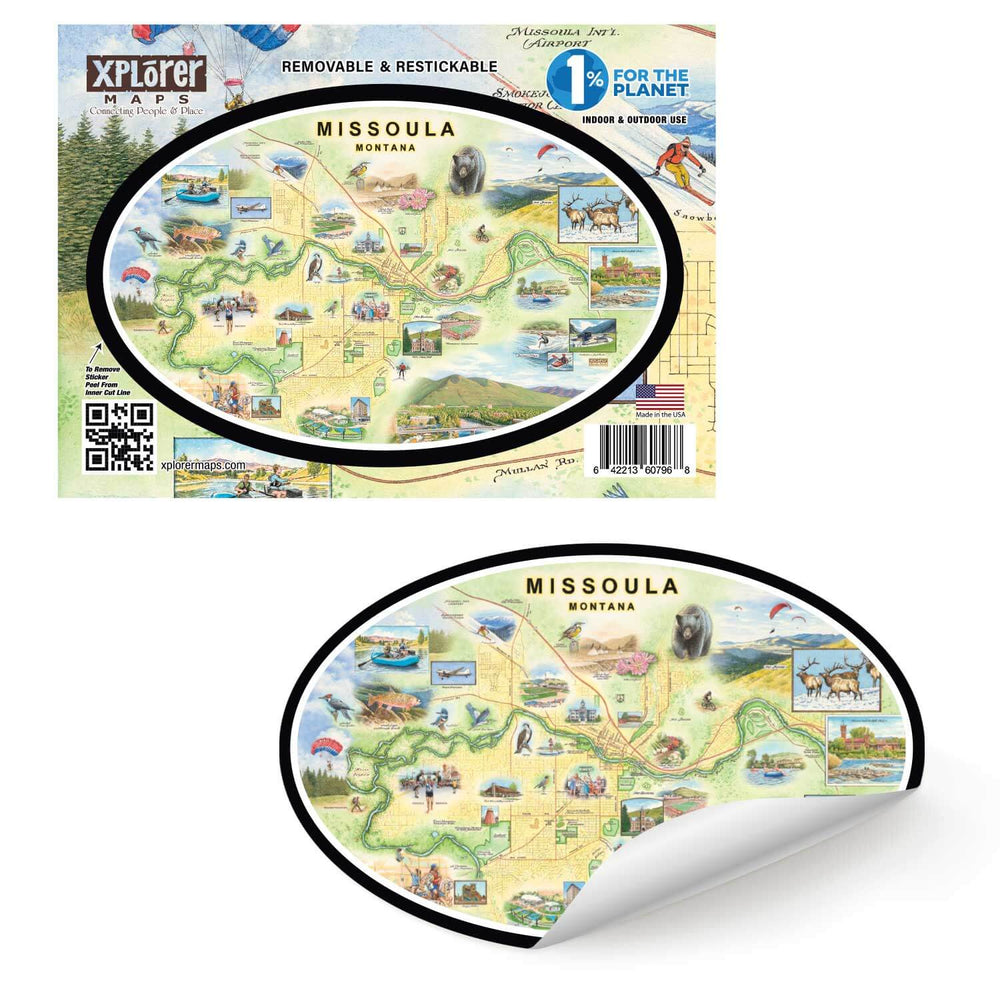 Missoula Map Sticker