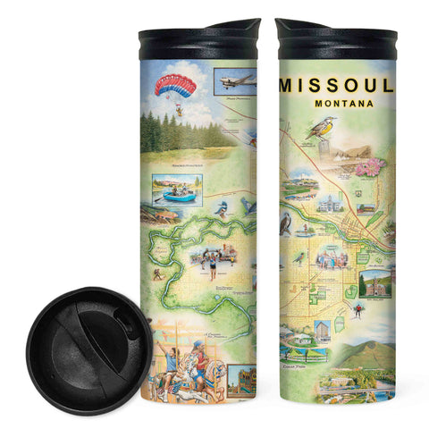 Missoula Map Travel Drinkware