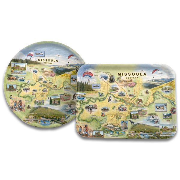 Missoula Serving Trays,Xplorer Maps