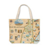  Embrace the spirit of New Hampshire with this spacious canvas tote bag. Adorned with illustrations of iconic attractions like the Cog Railway, majestic wildlife such as bears, deer, and moose, picturesque waterfalls, and the towering Mt. Washington, it showcases the state's scenic landscapes and rustic charm. Perfect for everyday use or as a stylish carryall, it's the ideal accessory for expressing your love for the Granite State.