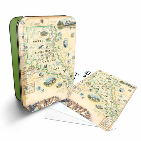 North Cascades National Park Map Playing Cards
