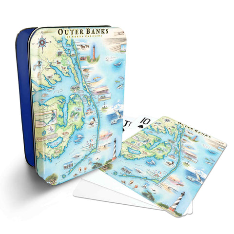Outer Banks Map Playing Cards