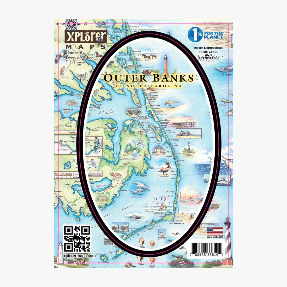 Outer Banks Map Sticker