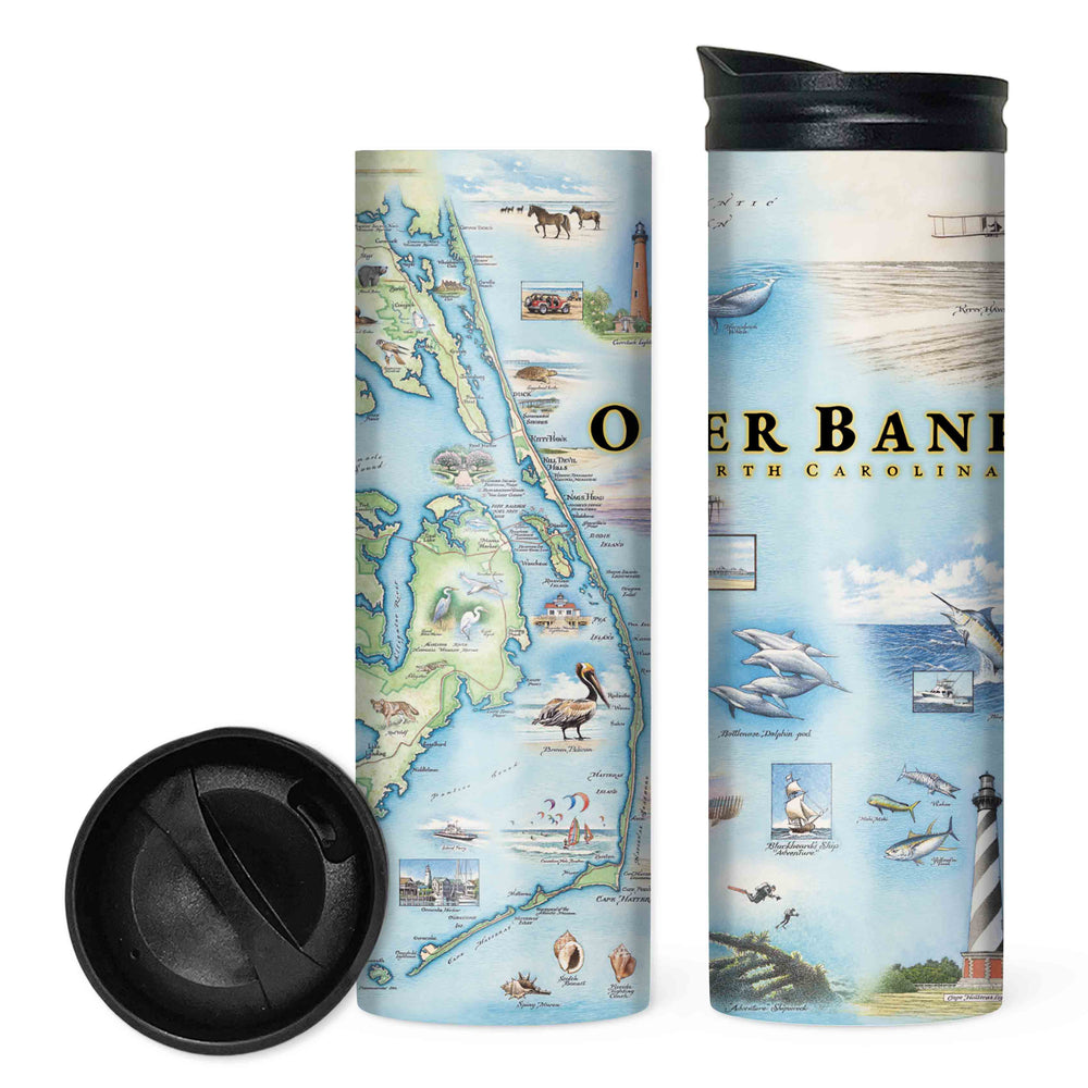 Outer Banks Map Travel Drinkware