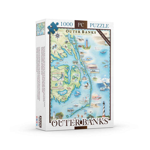 Outer Banks Map Jigsaw Puzzle - 1000 Pieces