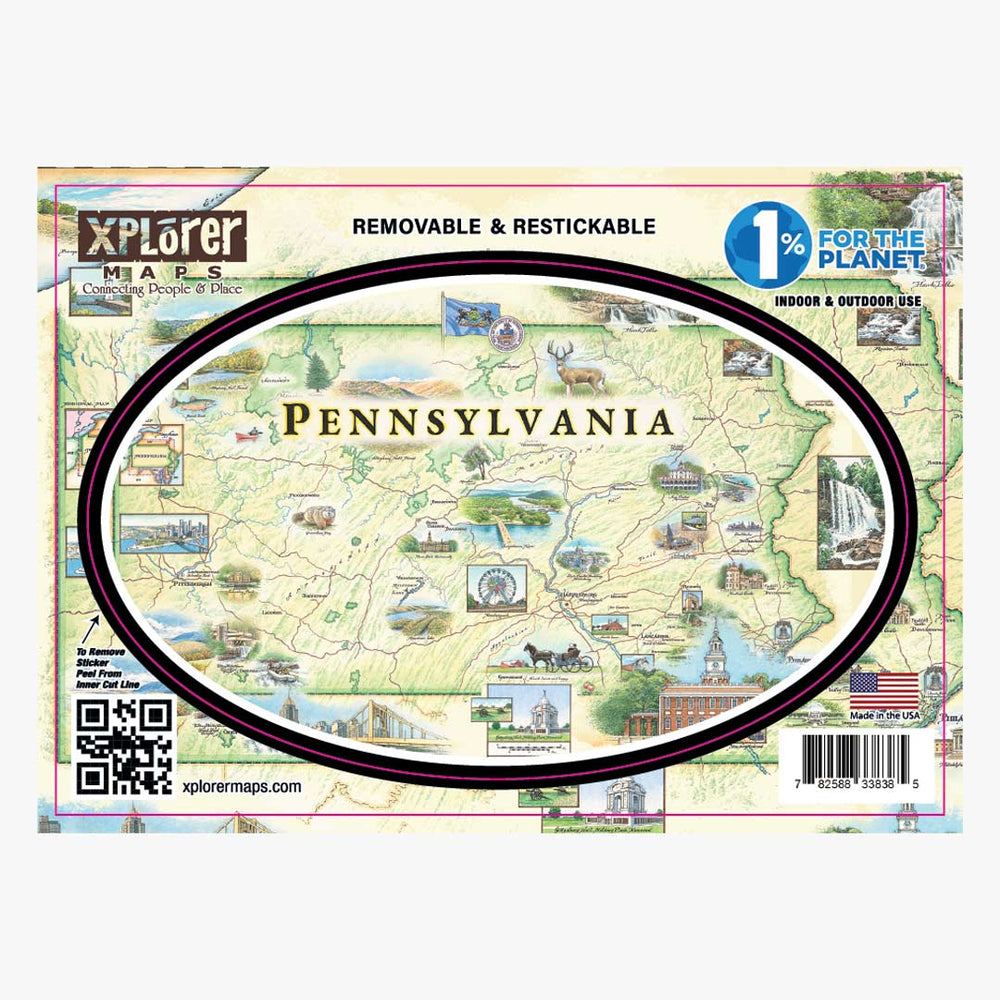 Pennsylvania Map Sticker