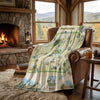 Pennsylvania State Map Fleece Blanket