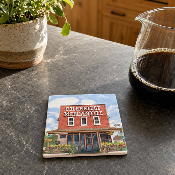 Glacier National Park Map Ceramic Coasters
