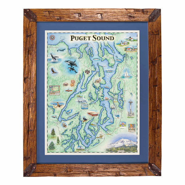 Puget Sound Hand-Drawn Map