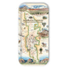 Small Serving Tray Map of Red Rock Canyon National Conservation Area on a phone case with scenic illustrations.