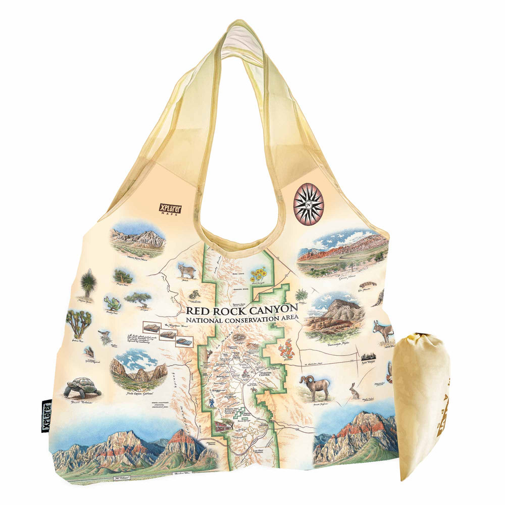 Red Rock Canyon National Conservation Area Map Pouch Tote Bag