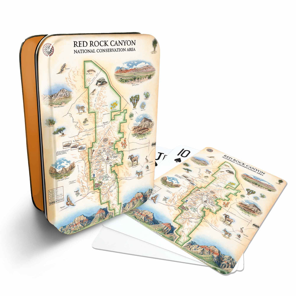 Red Rock Canyon National Park Map Playing Cards