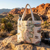 Tote bag with Red Rock Canyon design in a desert setting
