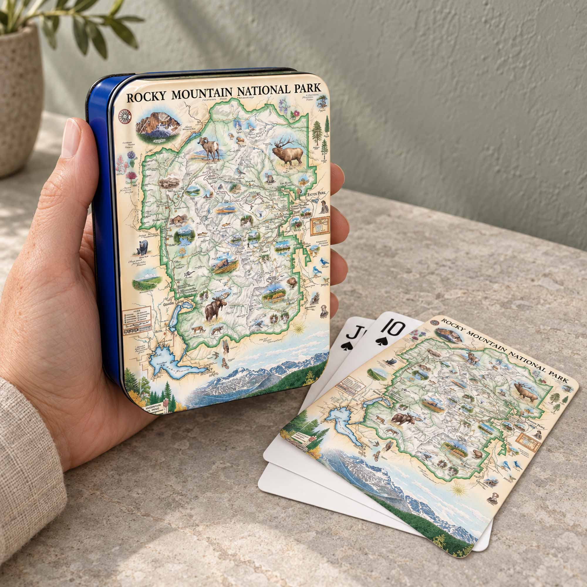 Rocky Mountain National Park Map Playing Cards
