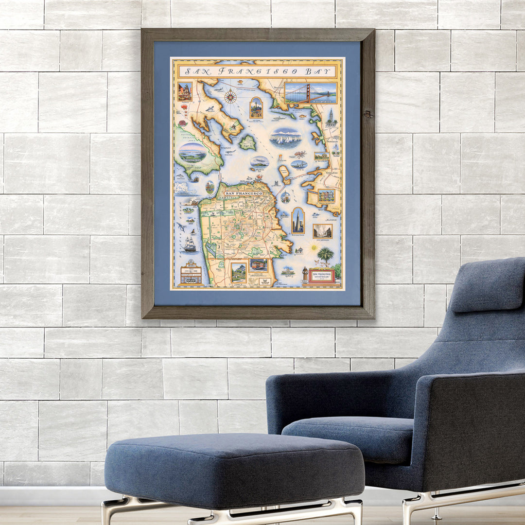 San Francisco Bay Hand-Drawn Map