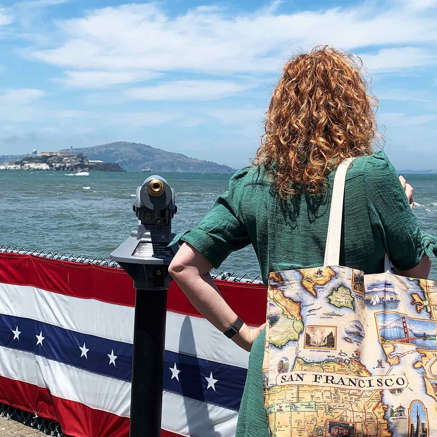San Francisco Bay Map Canvas Tote Bag