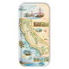 Small Rectangle Serving Tray  map of California design featuring the Golden Gate Bridge.