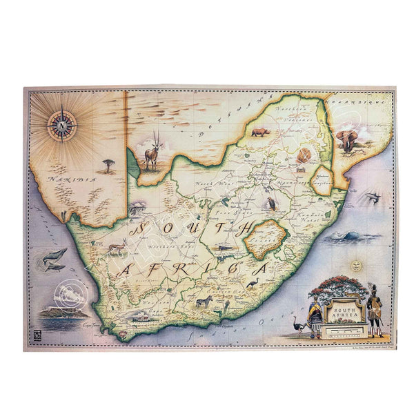South Africa Hand-Drawn Map