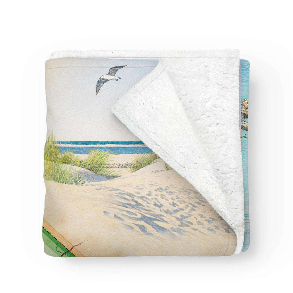 South Carolina Map Fleece Blanket