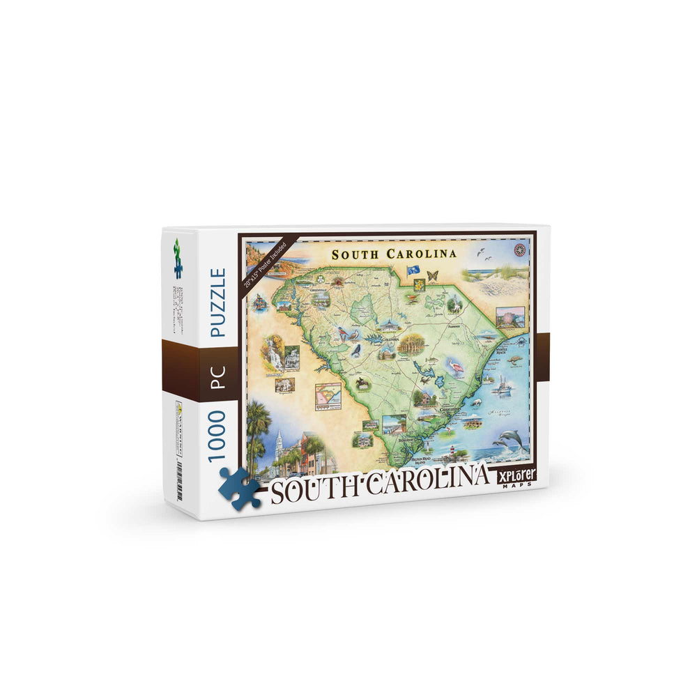 South Carolina Map Jigsaw Puzzle - 1000 Pieces