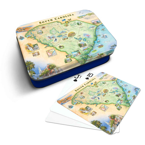 South Carolina Map Playing Cards