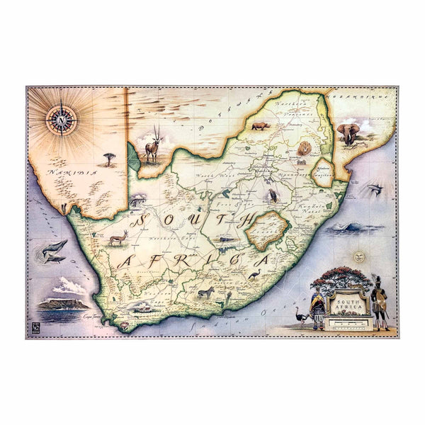 South Africa Hand-Drawn Map