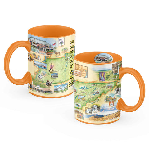 Tennessee Map Ceramic Mug