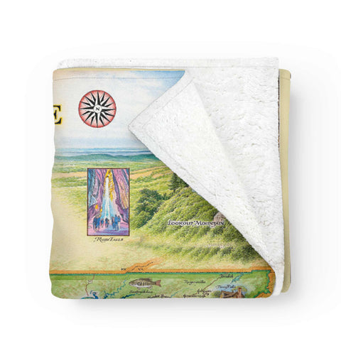 Tennessee Map Fleece Blanket