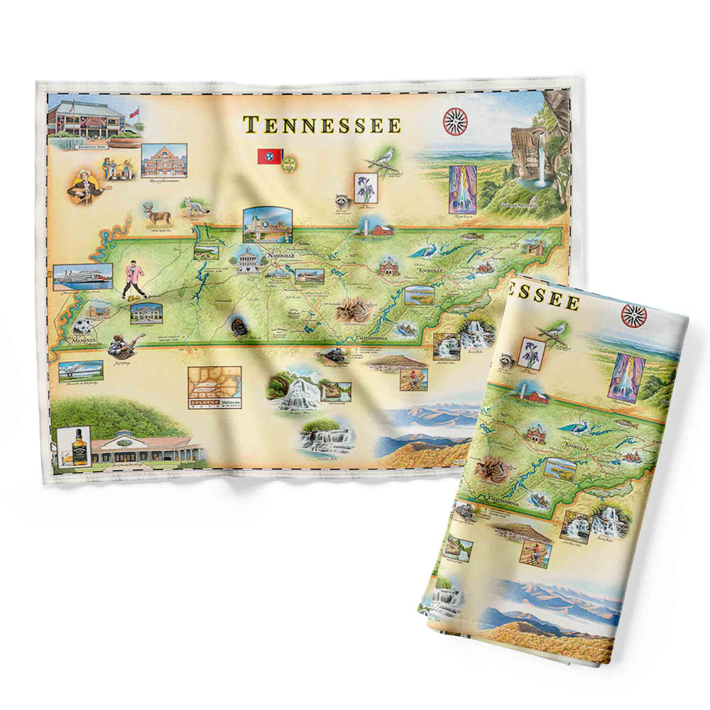 Tennessee Map Kitchen Towel
