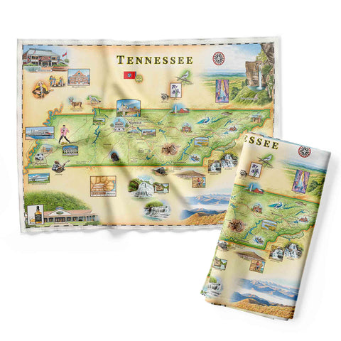 Tennessee Map Kitchen Towel