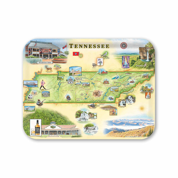 Tennessee Map Wood Serving Trays