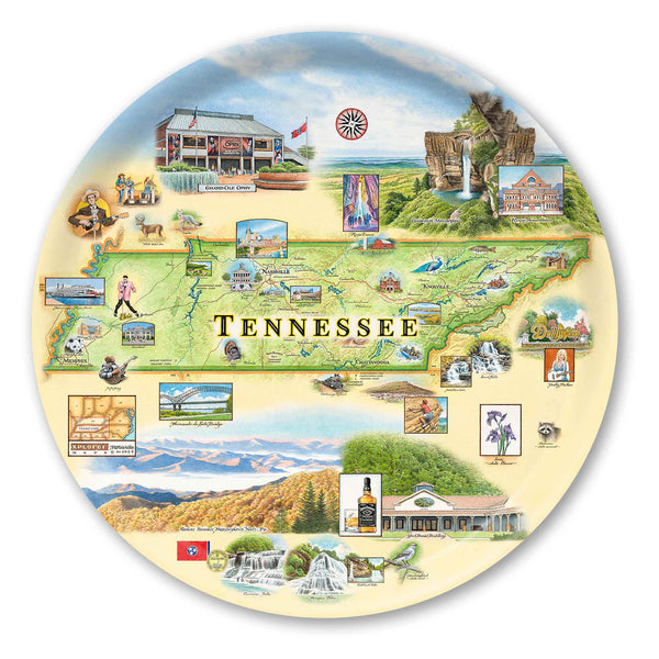 Tennessee Map Wood Serving Trays