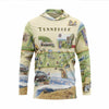 Hoodie with a detailed design of Tennessee on a white background
