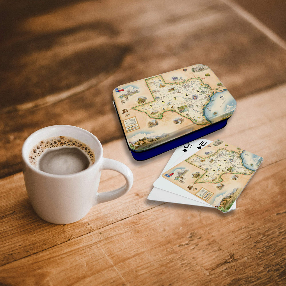 Texas State Map Playing Cards