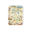 Medium Rectangle Map Serving Tray of Utah featuring various landmarks and attractions.