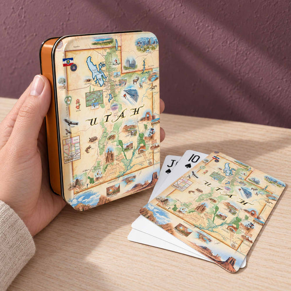 Utah State Map Playing Cards